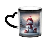pojknbv Merry Christmas Cute Snowman 1 Print Starry Sky Color Changing Mug Heat Sensitive Ceramic Coffee Tea Home Office Mugs