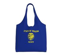 pojknbv Oregon State Flag Print Extra-Large Canvas Tote Bag Reusable Daily Shopping Beach Travel Weekend Getaways