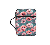 pojknbv Pastel Poppies Print Bible Storage Bag Scripture Holder Religious Church Accessory Travel Devotional