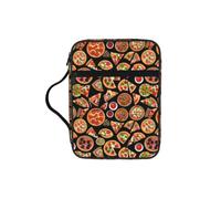 pojknbv Pizza 3D Print Bible Storage Bag Scripture Holder Religious Church Accessory Travel Devotional