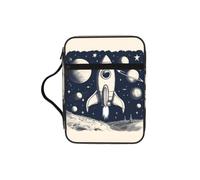 pojknbv Rocket in Space Print Bible Storage Bag Scripture Holder Religious Church Accessory Travel Devotional