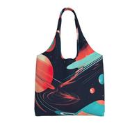 pojknbv Space Planets Print Extra-Large Canvas Tote Bag Reusable Daily Shopping Beach Travel Weekend Getaways