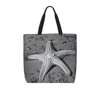 pojknbv Summer Starfish Seashell Print Extra Large Organizer Bag Lightweight Reusable Shoulder Tote Shopping Travel Beach
