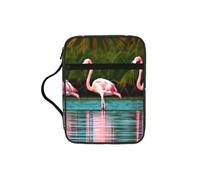 pojknbv Two Flamingos Print Bible Storage Bag Scripture Holder Religious Church Accessory Travel Devotional