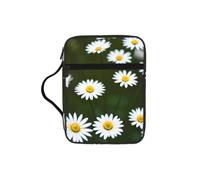 pojknbv Wild White Daisy Flower Print Bible Storage Bag Scripture Holder Religious Church Accessory Travel Devotional