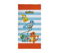 Pok?mon Character World Official Kids Towel | Super Soft Feel, Funny Design Featuring Pikachu Squirtle Charmander| Perfect The Home, Bath, Beach &