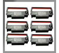 POKANIC ERC-30/34 / 38 Black and Red Ink Ribbon Cartridge Roller Replacement Receipt Kitchen Printer Compatible with Epson TM-200, TMU-220, TMU-230, Bixolon, SNBC SRP-275, SRP-270, BTP-M280 (6 Pack)