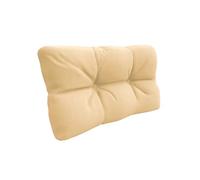 POKAR Euro Pallet Pillow Water-Resistant - 1x Side Cushion 60x40cm, Cold Foam, Removable Covers, Home and Garden Furniture, for Summer House Sofa, without Pallets, Beige