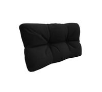 POKAR Euro Pallet Pillow Water-Resistant - 1x Side Cushion 60x40cm, Cold Foam, Removable Covers, Home and Garden Furniture, for Summer House Sofa, without Pallets, Black