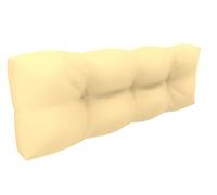 POKAR Euro Pallet Pillow Waterproof - 1x Back Cushion 120x40cm, Cold Foam, Removable Covers, Home and Garden Furniture, for Summer House Sofa, without Pallets, Beige