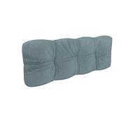 POKAR Euro Pallet Quilted Pillow - 1x Back Cushion 120 x 40cm, Garden Pillows, Pallet Garden Sofa Bench Furniture, Patio, Without Pallets, Blue