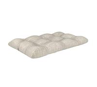 POKAR Euro Pallet Quilted Pillow - 1x Seat Cushion 120 x 60cm, Garden Pillows, Pallet Garden Sofa Bench Furniture, Patio, Without Pallets, Beige
