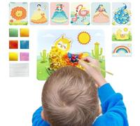 Poke Art DIY 661PCS/Set Hand-Painted Poke Painting Childhood Infinite Dream 3D DIY Cartoon Change Dress Poke Art Craft for Kid Gift Dream World