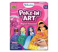 Poke-in Art - Magical Princesses, Mess-Free Fun for Kids, DIY Craft Kits, Creative Activity, Gifts for Girls & Boys Ages 4, 5, 6, 7, 8, 9