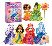 Poke-In Craft Set by TwinkleCharm | 6 Fantasy Heroine Craft Kit for Girls Ages 4-9 | Mess-Free DIY Art & Play Set | Creative Pretend Play Activity for Kids | Screen-Free Fun for Imaginative Play
