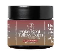 Poke Root Tallow Balm Infused with Castor Oil & Frankincense - Organic Lymphatic Support- Natural Healing Ointment - Handmade in The USA