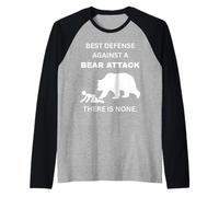 Poke The Bear Attack Defense Big Bear Self Defense Raglan Baseball Tee