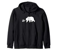 Poke The Bear Attack Defense Big Bear Self Defense Zip Hoodie