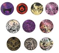 Pokémon 10 Assorted Pokémon Large Gaming Coins - No duplicates - Plastic Metallic Coins