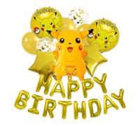 Pokemon 10 Balloons and 1 Foil Balloon Banner | Pikachu