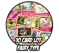 Pokemon -10 Card Lot - Fairy Type Only - No Duplicates - Jigglypuff Ralts Marill