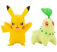 Pokemon 2 Inch Battle Figure 2 Pack Chikorita & Pikachu
