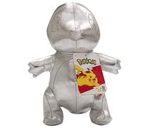 Pokémon 25th Celebration 8" Silver Charmander Plush - Limited Edition Shiny Silver Dinosaur Stuffed Animal Toy - 2+