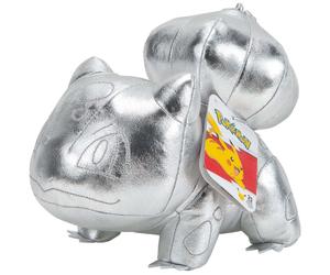 Pokemon 25th Celebration 8in Silver Bulbasaur Plush Soft Cuddly Toy #001