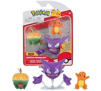 Pokémon 3 Pack-Features 2-Inch Charmander, Appletun & 3-Inch Haunter Battle Figures-Authentic Details