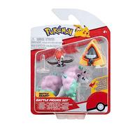 Pokémon 3 Pack-Features 2 Snorunt, Pikipek and 3-Inch Galarian Ponyta Battle Figures, Black