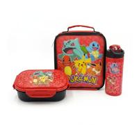 Pokemon 3 Piece Kids Lunch Set with Bottle and Bento Box