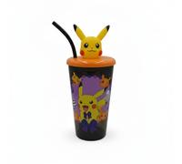 Pokémon 3D Head Tumbler with Straw & Lid - 620ml Pikachu Design | Fun Kids Drinkware for Juice, Smoothies & Water | Durable BPA-Free Plastic Cup | Collectible Pokémon Gift