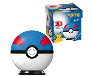 Pokémon 3D Puzzle Great Ball 54 Piece from Ravensburger Jigsaws Ages 6+