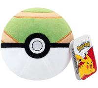 Pokemon 4" Pokeball Plush - Soft Stuffed Poke Ball Toy with Weighted Bottom (Nest Ball)