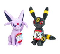 Pokemon 8"""" Espeon & Umbreon Plush 2-Pack - Officially Licensed - Eevee Evolution Stuffed Animal Toy - Great Gift for Kids Boys Girls Fans