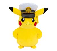 Pokémon Captain Pikachu Plush - 8-Inch Soft Plush with Captain's Hat and Authentic Details