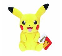 POKEMON PIKACHU HAPPY 8" PLUSH SOFT TOY BRAND NEW WITH TAGS OFFICIAL JAZWARES