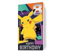Danilo Promotions, Multi ,9 x 5, PK030 Age 8 Pokemon, Happy 8th Birthday Card
