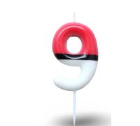 Pokemon Age / Number Birthday Candle | Pokeball | 9 - Nine