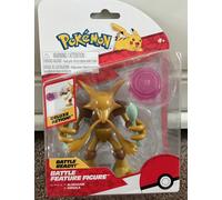 Pokémon Alakazam Battle Feature Figure - 4.5-Inch Alakazam Battle Ready Figure with Psychic Blast Accessory