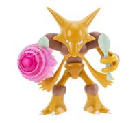 Pokémon Alakazam Battle Feature Figure - 4.5-Inch Alakazam Battle Ready Figure with Psychic Blast Accessory