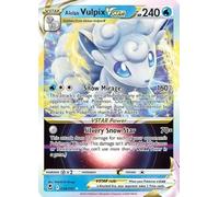 Pokemon - Alolan Vulpix Vstar 034/195- Silver Tempest - Ultra Rare - Holo Foil Card