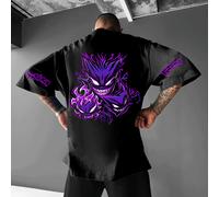 Pokémon Animation Derivatives Gengar Printing Men's and Women's Summer Fashion Oversize T-shirt、Hoodie、Shorts and Sweatpants 3