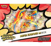 Pokemon Ascended Heroes EX Box (4 Mega Evolution Ascended Heroes Booster Packs, 1 Foil Card & 1 Oversized Lenticular Card) (Mega Emboar)