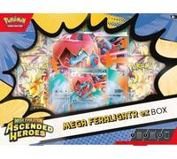 Pokemon Ascended Heroes EX Box (4 Mega Evolution Ascended Heroes Booster Packs, 1 Foil Card & 1 Oversized Lenticular Card) (Mega Feraligatr)