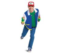 DISGUISE 192995244016 ASH KETCHUM CLASSIC UNISEX ADULT Pokemon Dress Up & Accessories, Blue, S