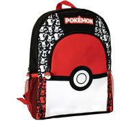 Pokemon Backpack Kids Boys School Bag Rucksack Pokeball Red White Black