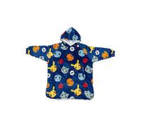 Pokemon Badges Hugzee - Wearable Hooded Fleece Blanket Multi
