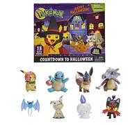 Pokémon Bandai JW2385 Halloween Calendar - 8 Figures and 5 Accessories - Pikachu, Eevee, Squirt, Osselait, Nosferapti, Mimiqui, Flamiaou, Funecire