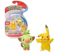 Pokémon Bandai WT97625 Pack of 2 Figures 3-5 cm - Pikachu & Ouistempo